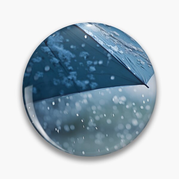 Item preview, Blue umbrella in the rain print designed and sold by dcrc.