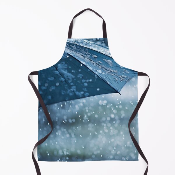 Item preview, Blue umbrella in the rain print designed and sold by dcrc.