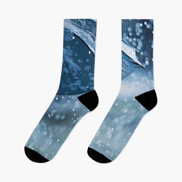 Item preview, Blue umbrella in the rain print designed and sold by dcrc.