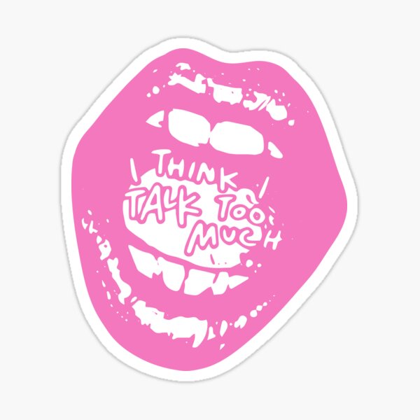 Item preview, pink talk too much designed and sold by sarascoprox.