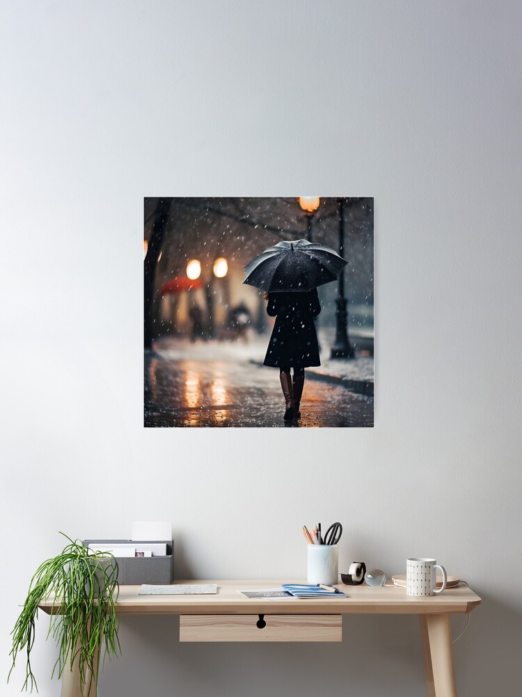 Winter Walk (Rain) - Original 2024 Print -