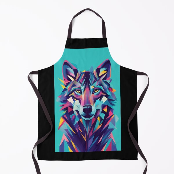 Item preview, Geometric Wolf, colorful and vibrant designed and sold by Sticky ™.
