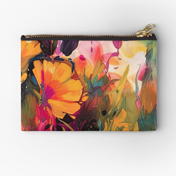Vibrant California Poppies Zipper Pouch