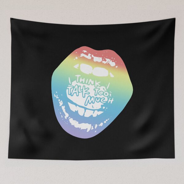 Item preview, Talk Too Much Gay Rainbow Pride Flag  designed and sold by sarascoprox.