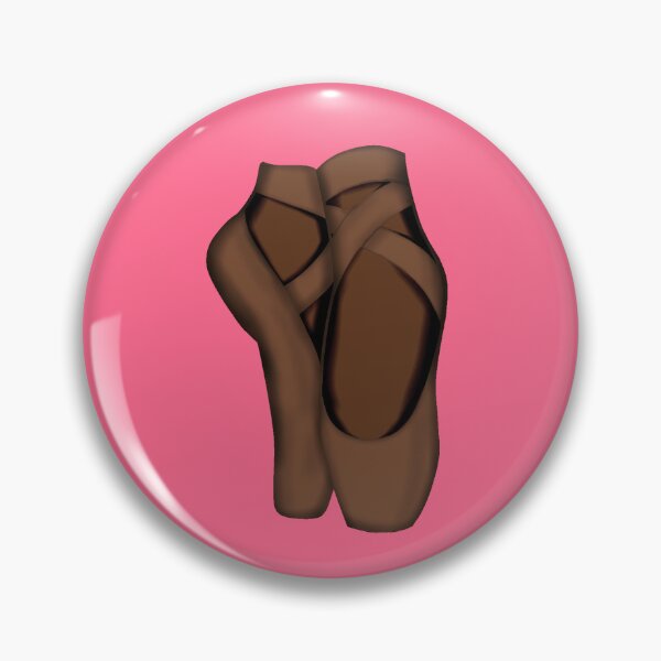 Item preview, Brown Pointe shoes on feet on bright pink designed and sold by threadconnect.