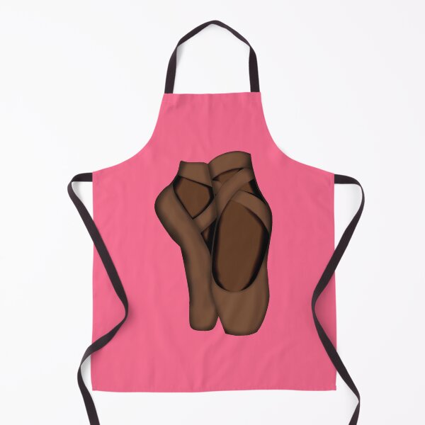 Item preview, Brown Pointe shoes on feet on bright pink designed and sold by threadconnect.