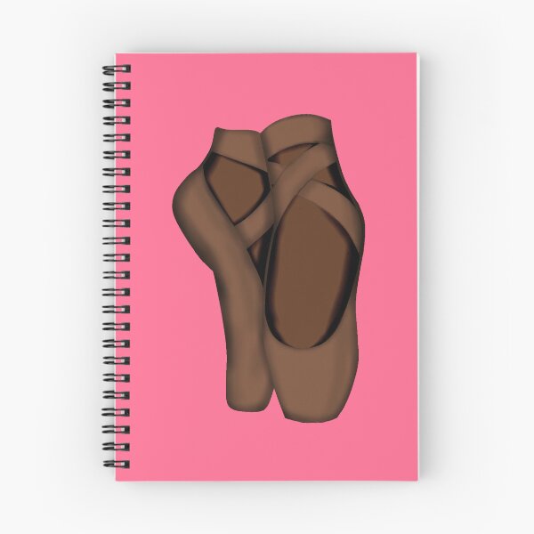 Item preview, Brown Pointe shoes on feet on bright pink designed and sold by threadconnect.