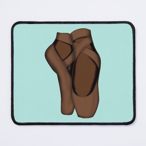 Item preview, Brown Pointe shoes on feet on aqua designed and sold by threadconnect.