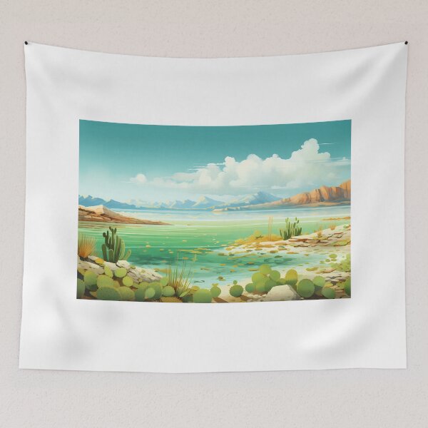 Item preview,  Desert Beach Landscape Mexico designed and sold by ColorFlowArt.