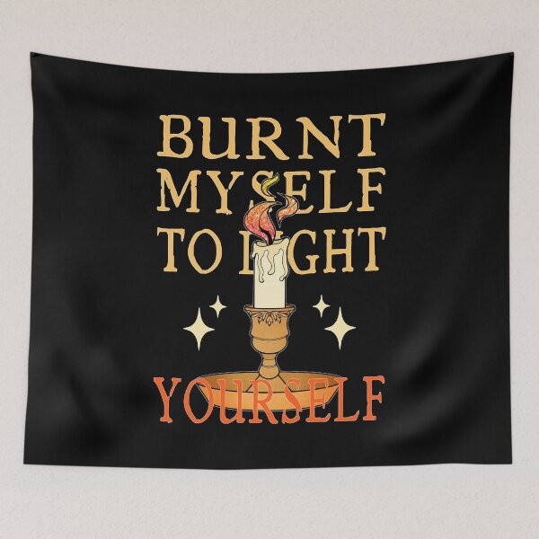 Item preview, Burnt Myself to Light Yourself | Lit Candle designed and sold by ObsidianDaz.