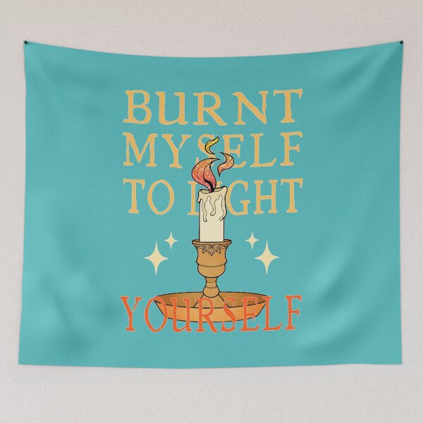 Item preview, Burnt Myself to Light Yourself | Lit Candle designed and sold by ObsidianDaz.