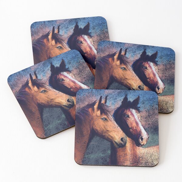 Item preview, 2 Horses, friendship, gift for her, gift for him, teens designed and sold by MidnightARTing.