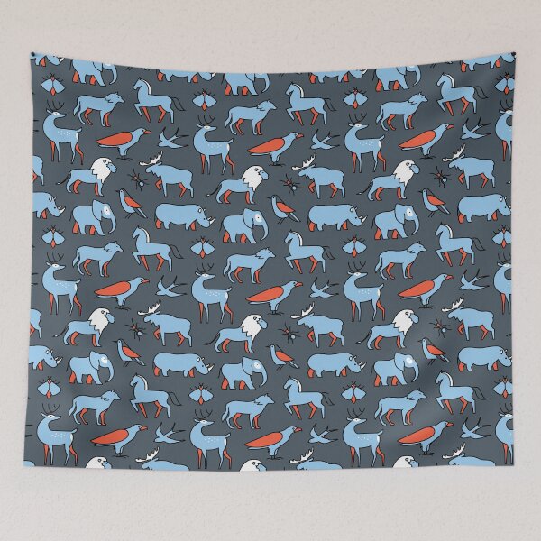 Item preview, wild life animals seamless designed and sold by obinsuma.