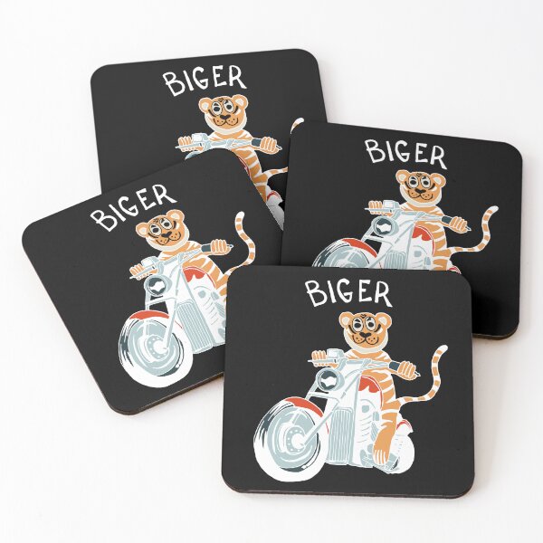 Item preview, Biger / Biker Tiger Riding A Motorcycle / Motorbike / Choppe (White) designed and sold by Graograman.