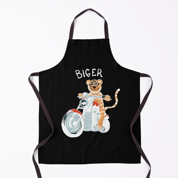 Item preview, Biger / Biker Tiger Riding A Motorcycle / Motorbike / Choppe (White) designed and sold by Graograman.
