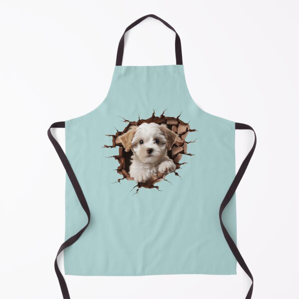 Item preview, Maltese Dog breed Popping Out of The Wall #7 designed and sold by DogDigiArt.
