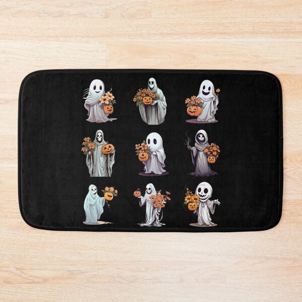 Item preview, Vintage Floral Ghost Halloween with Pumpkin designed and sold by ArtFromBeyond.