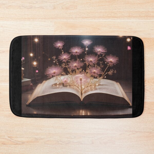 Item preview, Magical sparkling dandelion flowers growing from a book designed and sold by AI-Only Creations.
