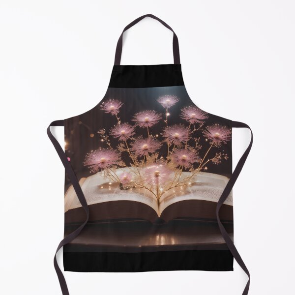 Item preview, Magical sparkling dandelion flowers growing from a book designed and sold by AI-Only Creations.