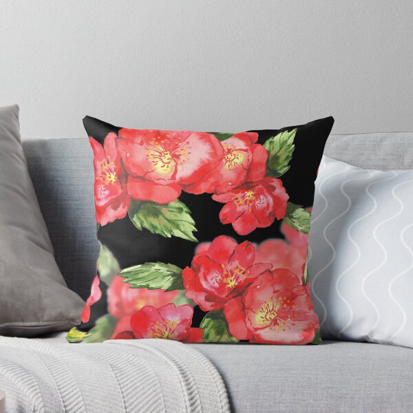 Item preview, Watercolor Red Roses on Black designed and sold by pjwuebker.