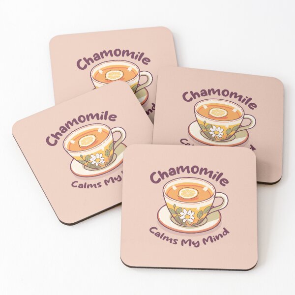 Item preview, Chamomile Tea Cup with Lemon Slice. Camomile Calms My Mind. US Spelling. designed and sold by lunaticbear.