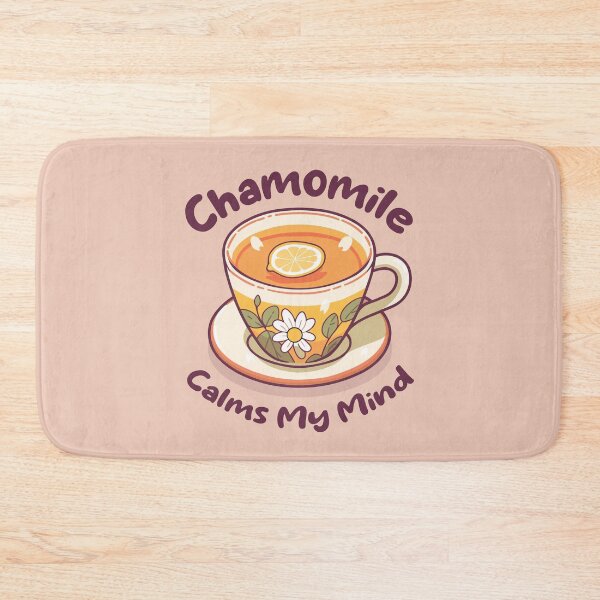 Item preview, Chamomile Tea Cup with Lemon Slice. Camomile Calms My Mind. US Spelling. designed and sold by lunaticbear.