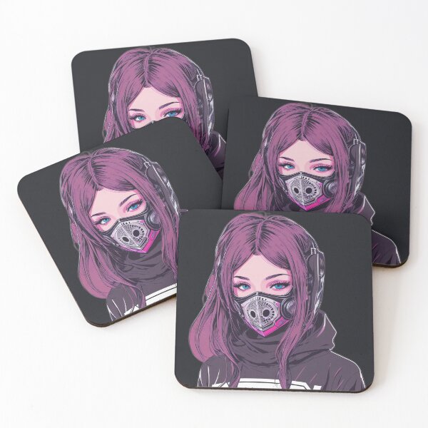 Item preview, Masked cyberpunk girl designed and sold by Viesii.