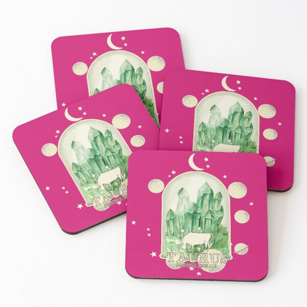 Item preview, Taurus Gemstone: Emerald crystal. Astral design. Pink version designed and sold by MINDTHECHERRY.