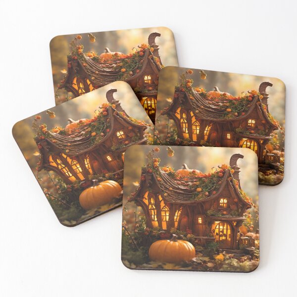 Item preview, Fall forest fairy house - Halloween Fall Autumn designed and sold by DreamlifeBackgrounds.