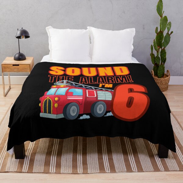 Item preview, Sound The Alarm I'm 6 Birthday Boy Firefighter 6 Year Old  designed and sold by Mixture-DESIGN.