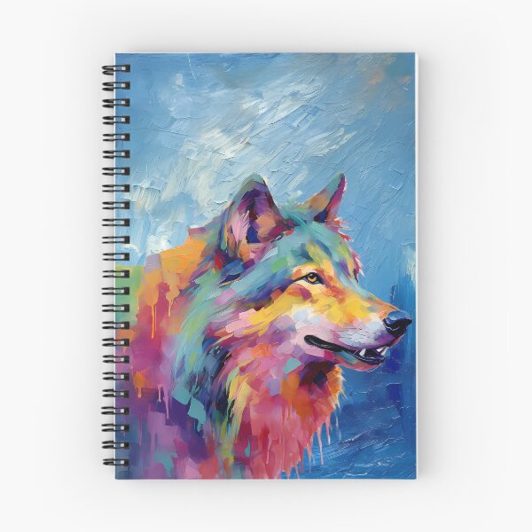 Item preview, Wolf Colorful Abstract art  designed and sold by ColorFlowArt.
