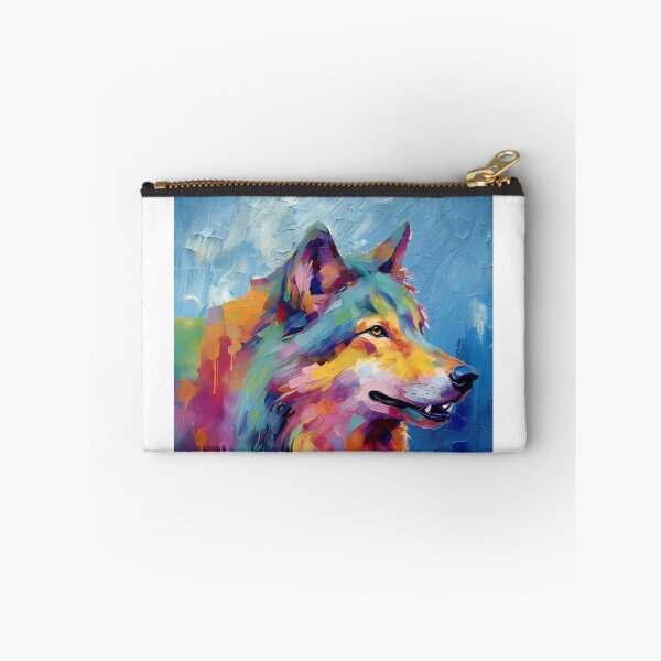 Item preview, Wolf Colorful Abstract art  designed and sold by ColorFlowArt.