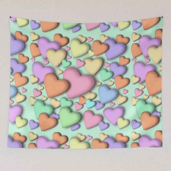 Item preview, Pastel hearts seamless pattern designed and sold by Apkdesigner.
