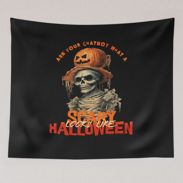 Item preview, scary halloween - skeleton - ask your chatbot designed and sold by PositiveIdeas.