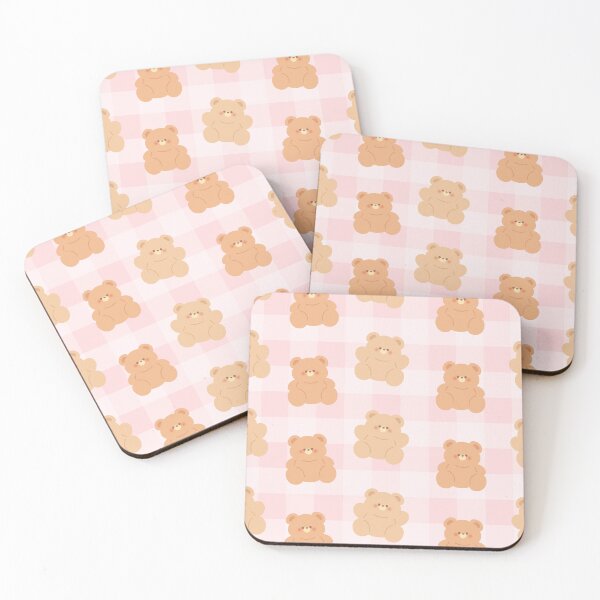 Item preview, Pink Cosy Teddy Bear - Cosy Gingham  designed and sold by StudioKitti.