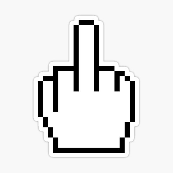 Middle finger cursor (Windows cursor) Sticker.