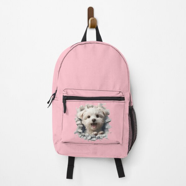 Item preview, Maltese Dog breed Popping Out of The Wall #8 designed and sold by DogDigiArt.