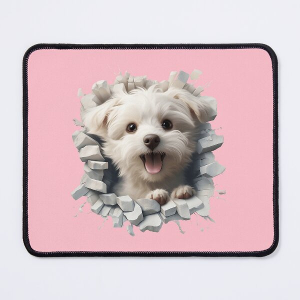Item preview, Maltese Dog breed Popping Out of The Wall #8 designed and sold by DogDigiArt.