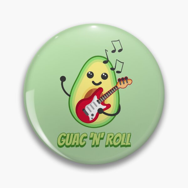 Item preview, Guac 'n' Roll! Cute Avocado Music Cartoon designed and sold by PMCreative.