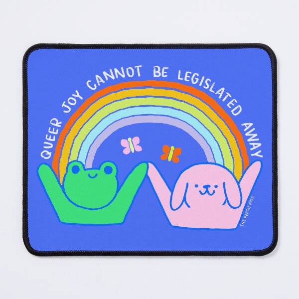 Item preview, Queer Joy Cannot Be Legislated Away - The Peach Fuzz designed and sold by Elizabeth Hudy.