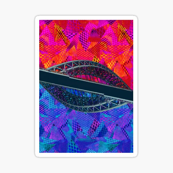 Tyne Bridge psychedelic Sticker