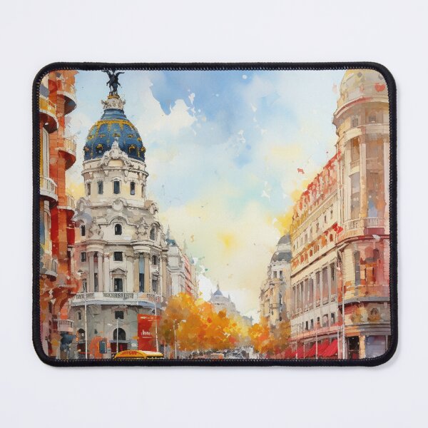 Item preview, An Impressionist Painting of Madrid - Spain designed and sold by StudioRedKoala.