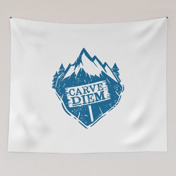 Item preview, Skiing Ski Funny Skiing Quote - Carve Diem / Carpe Diem designed and sold by shirtbubble.