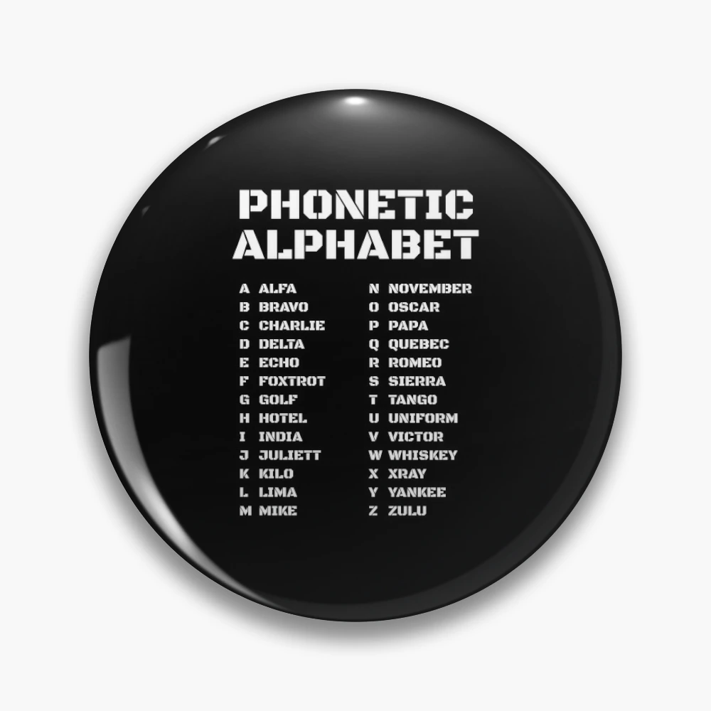 Phonetic Alphabet | Pin