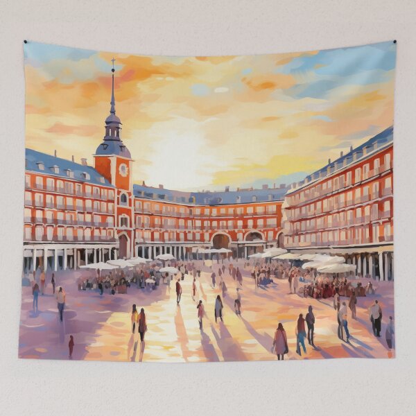 Item preview, An Impressionist Painting of Madrid - Spain  designed and sold by StudioRedKoala.