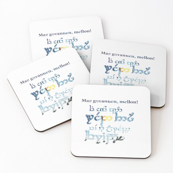 Item preview, Greetings Friend! Elvish Tengwar Letters Say "If You Can Read This We Are Already Friends" designed and sold by Scott Auld's Merch Shop.