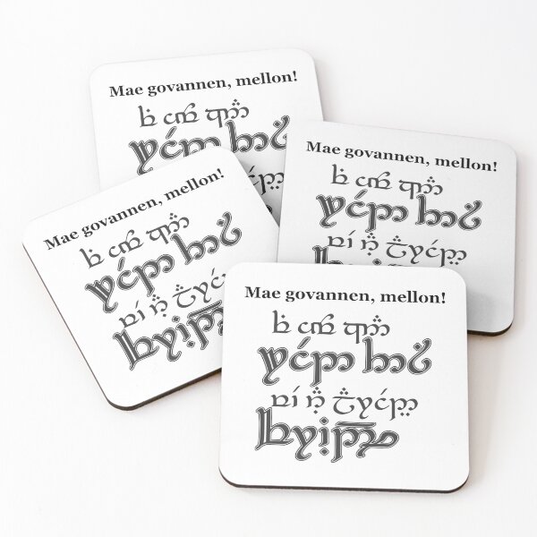 Item preview, Greetings Friend! Elvish Tengwar Letters Say "If You Can Read This We Are Already Friends" designed and sold by Scott Auld's Merch Shop.
