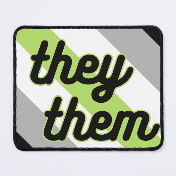 Item preview, Agender Flag They/Them Pronouns designed and sold by Jess Reed.