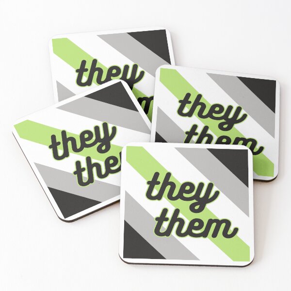 Item preview, Agender Flag They/Them Pronouns designed and sold by Jess Reed.