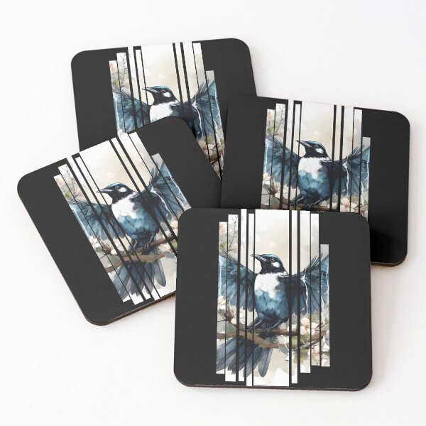 Item preview, Butcherbird with open wings designed and sold by GediaPrints.